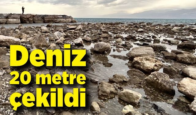 Deniz 20 metre çekildi