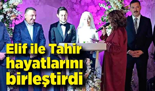 Nikah şahitleri Vali ve milletvekilleri oldu: Elif ile Tahir hayatlarını birleştirdi