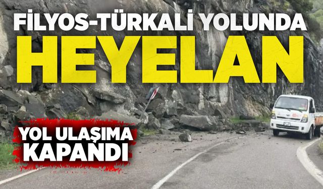 Filyos-Türkali yolunda heyelan: Yol ulaşıma kapandı