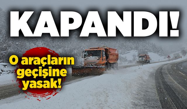 Kar geçit vermiyor: Tonajlı araçların geçişine kapandı