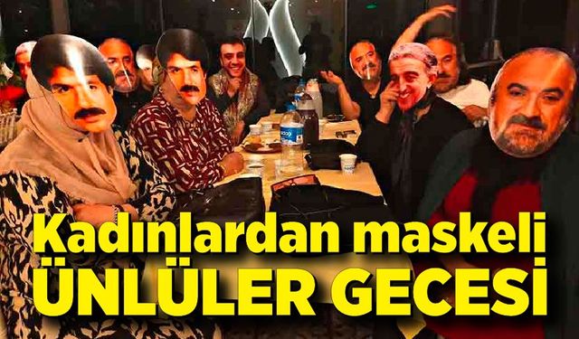 Kadınların maskeli ünlüler gecesinde ortaya renkli görüntüler çıktı