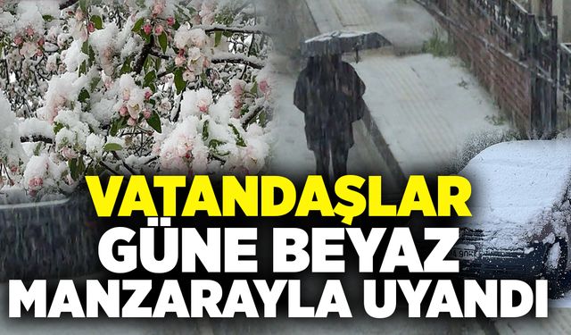 Vatandaşlar güne beyaz manzarayla uyandı