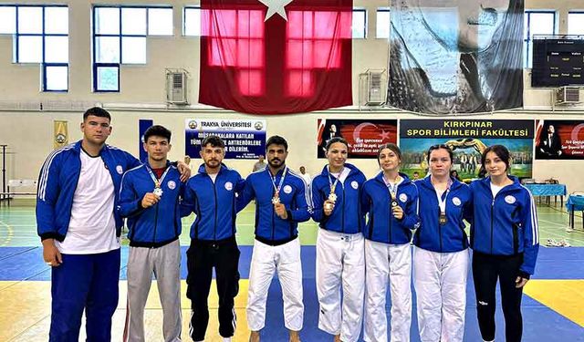 BEUN Judo takımı şampiyonaya damga vurdu; 6 madalya, 2 kupa