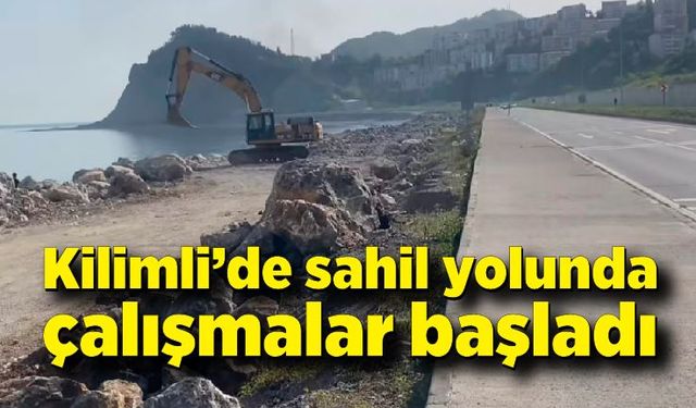 Sahil yolunda çalışmalar başladı bittiğinde çok güzel olacak