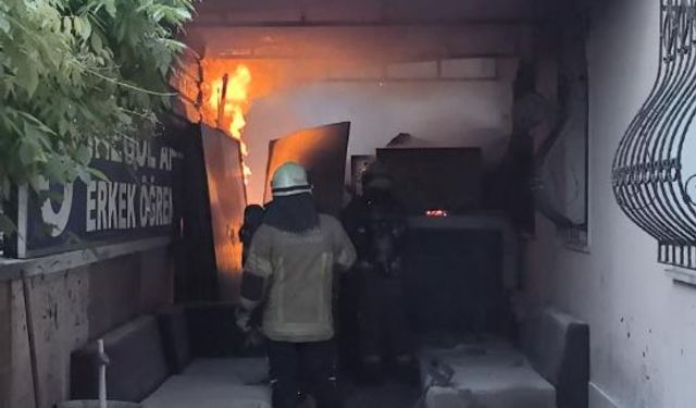 Öğrenci yurdunda yangın