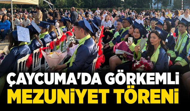 Çaycuma'da görkemli mezuniyet töreni