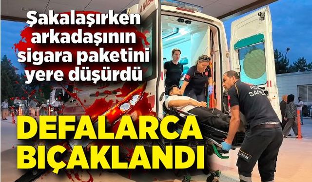 Şakalaşırken sigara paketini düşüren arkadaşını bıçakladı