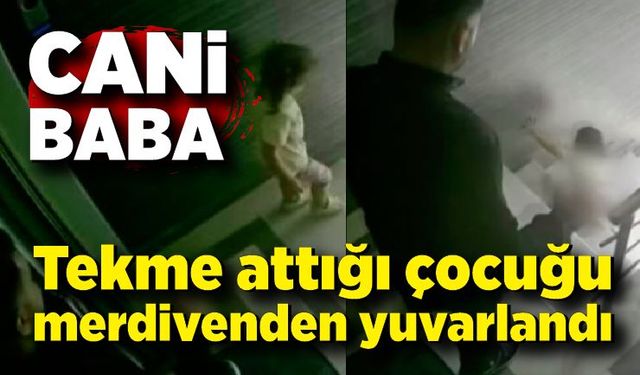 Cani babanın tekme attığı çocuğu merdivenden yuvarlandı: Çocuk ağır yaralı