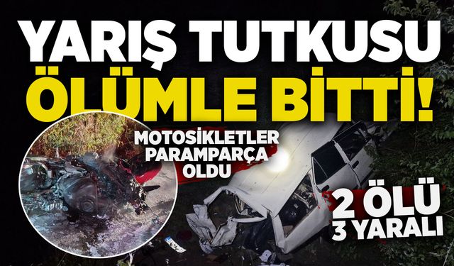 Yarış tutkusu ölümle bitti! Motosikletler paramparça oldu: 2 ölü