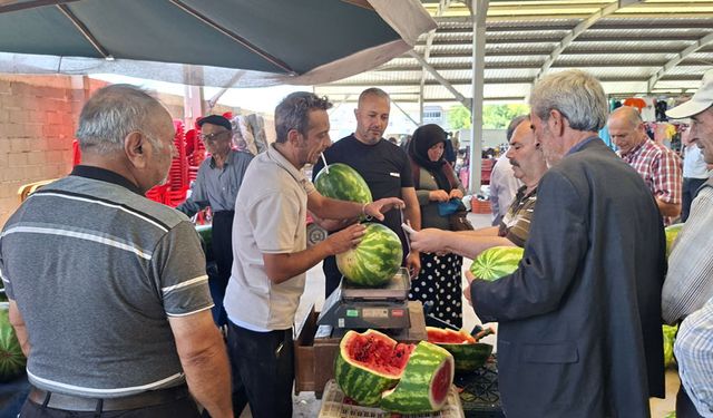 17 ton karpuz 2 saatte tükendi