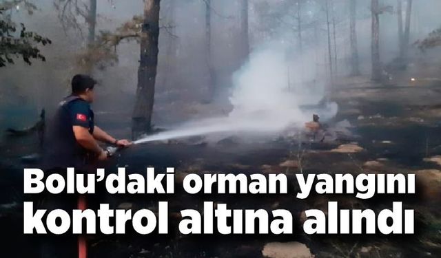 Bolu’daki orman yangını kontrol altında alındı; Soğutma çalışmaları devam ediyor
