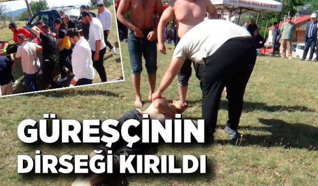 Güreşçinin dirseği kırıldı