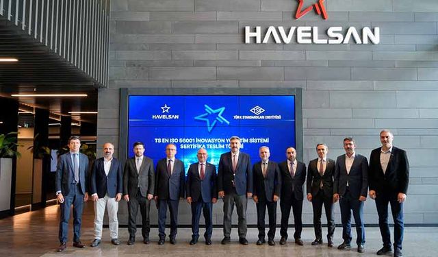 HAVELSAN, yazılım alanında TSE EN ISO 56001 Belgesi’ni alan ilk savunma sanayi şirketi oldu