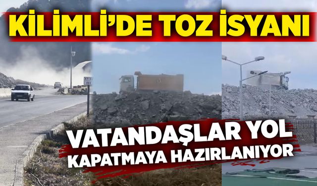 Kilimli’de toz isyanı: Vatandaşlar yol kapatmaya hazırlanıyor