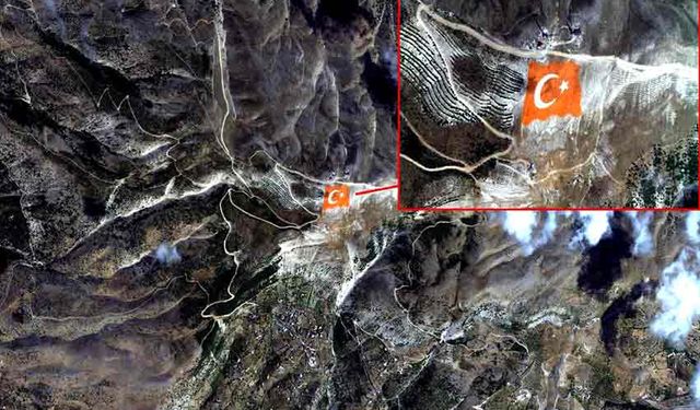 Türk Bayrağı uzaydan görüntülendi