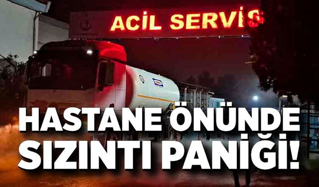 Hastane önünde oksijen sızıntısı paniği: Yerler sise gömüldü