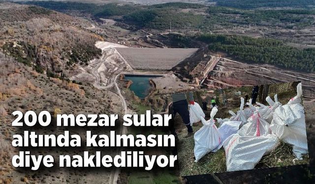 Bolu'da hüzünlü mesai: 200 mezar sular altında kalmasın diye naklediliyor