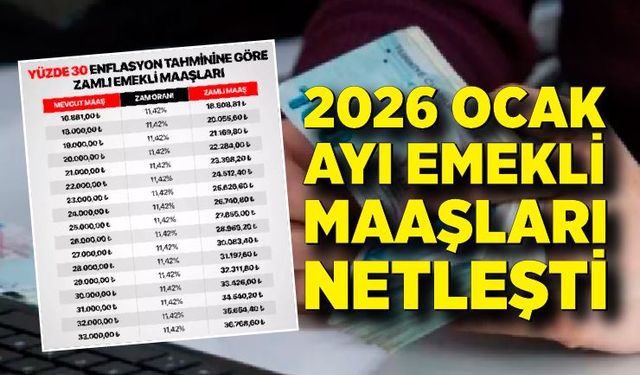 2026 yılı emekli maaşları netleşti