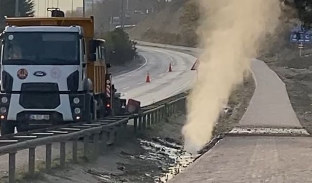 Doğal gaz borusu patladı, ekipler harekete geçti