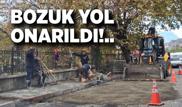 Zonguldak Belediyesi mahallelerde yol bakım onarım çalışması yaptı