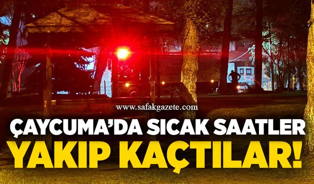 Çaycuma'da sıcak saatler: Yakıp kaçtılar!