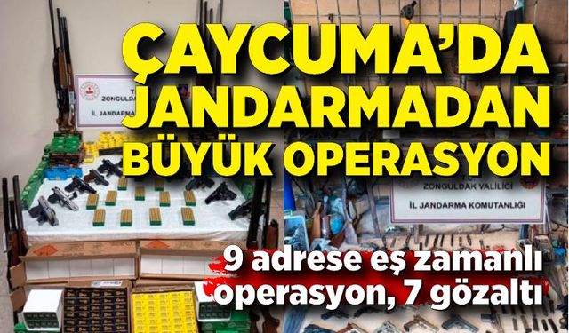 Çaycuma'da Silah Kaçakçılığı Operasyonu: 7 Şüpheli Gözaltında
