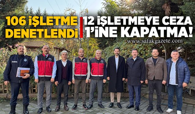 Devrek’te 106 işletme denetlendi: 12 işletmeye ceza, 1’ine kapatma!