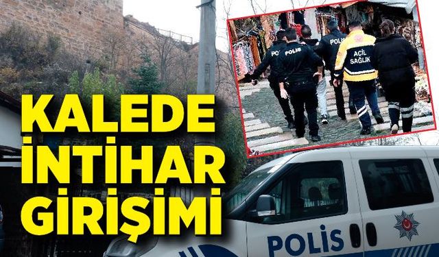 Kalede intihar girişiminde bulunan şahsı polis ikna etti