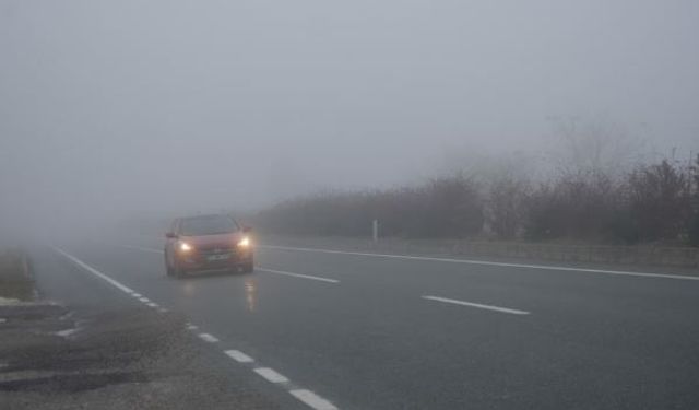 Sis etkili oldu, görüş mesafesi 50 metreye kadar düştü