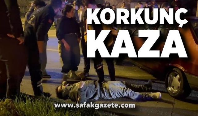 Kontrolden çıkan otomobil elektrik direğine çarptı: 1 yaralı