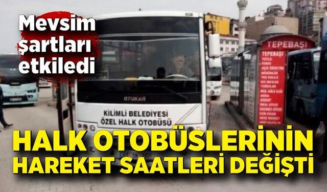 Mevsim şartları etkiledi: Zonguldak’ta halk otobüslerinin hareket saatleri değişti!