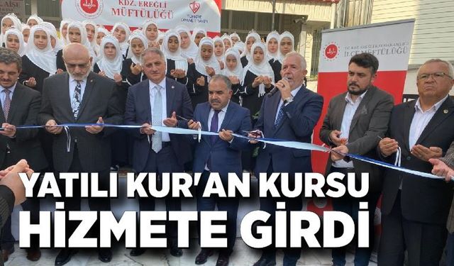 Yatılı kur'an kursu hizmete girdi