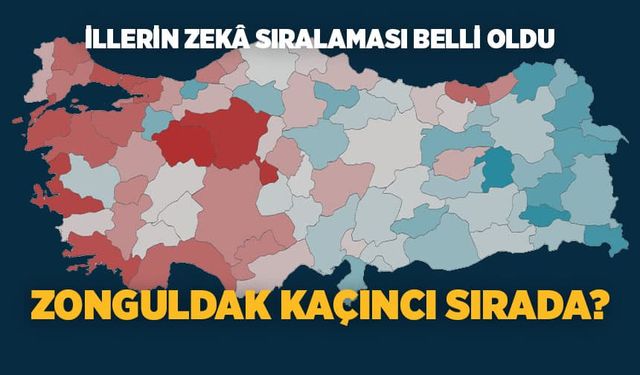Türkiye’nin Zekâ Haritası Açıklandı: Zonguldak Kaçıncı?