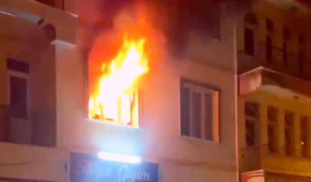 Apartmanda çıkan yangın ekiplerce söndürüldü