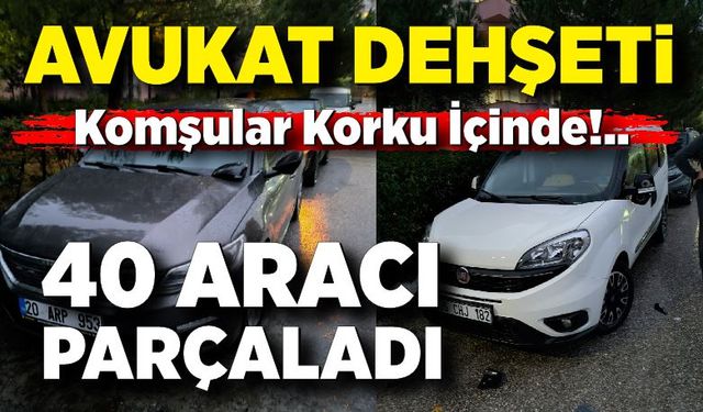 Sopalı Avukat Panik Yarattı: Araçlar Paramparça