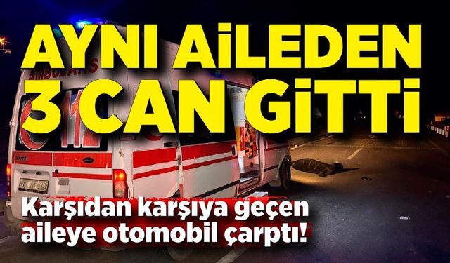 Feci kaza: Otomobilin çarptığı 3 kişi hayatını kaybetti