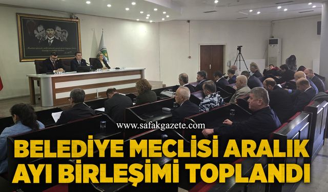Belediye meclisi Aralık ayı birleşimi toplandı