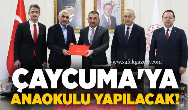 Çaycuma'ya yeni anaokulu yapılacak! Protokol imzalandı