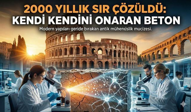 2000 Yıllık Sır Çözüldü: Kendi Kendini Onaran Beton