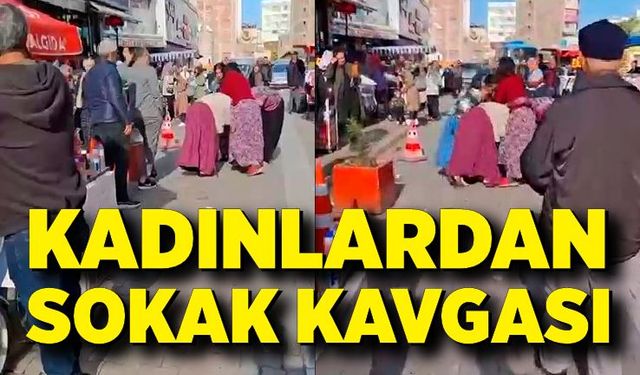 Kadınlar saç başa kavgaya tutuştu: O anlar kamerada