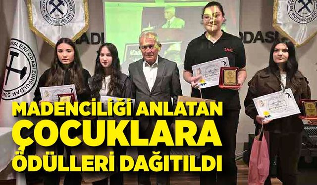 Madenciliği anlatan çocuklara ödülleri dağıtıldı
