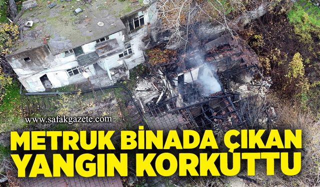 Metruk binada çıkan yangın korkuttu