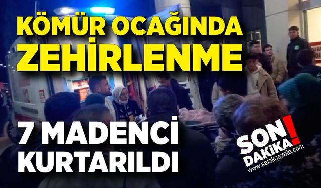 Kömür ocağında karbonmonotsit zehirlenmesi: 7 işçi hastaneye kaldırıldı