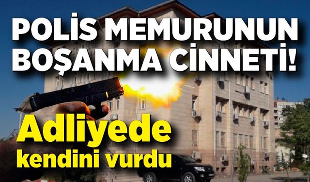 Polis memuru boşanma davası için geldiği adliyede kendini vurdu