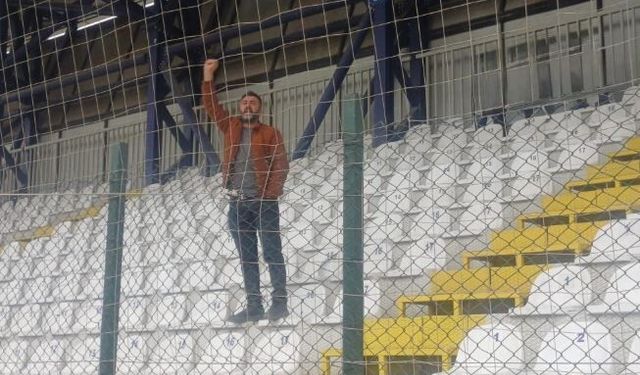 600 kilometre yol kat edip takımını tek başına destekledi