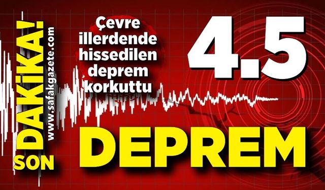 4.5 Şiddetinde Deprem! Halk Sokaklara Çıktı