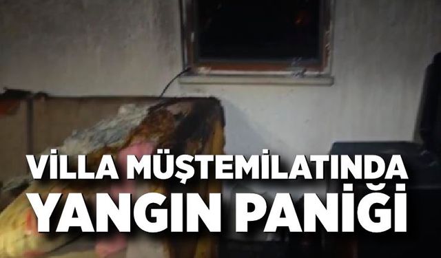 Villanın müştemilatında çıkan yangın söndürüldü