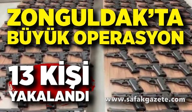 Zonguldak’ta silah kaçakçılığı operasyonu: 13 gözaltı