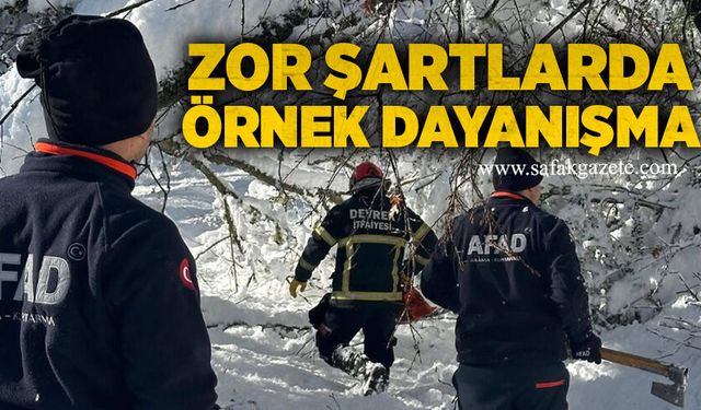 Zor şartlarda örnek dayanışma