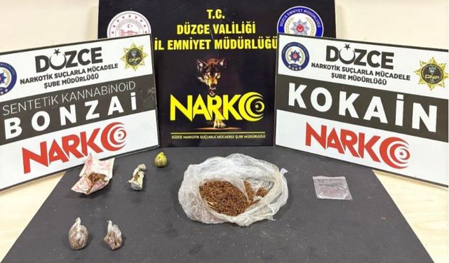 Düzce’de Narkotik Operasyonu: Sentetik Kannabinoid ve Kokain Ele Geçirildi!